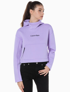 Buy 여성 릴렉스핏 크롭 후디 in color BRILLIANT WHITE