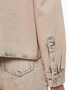 Buy 여성 슬림 데님 셔츠 in color MID BLUE BACK EMBRO