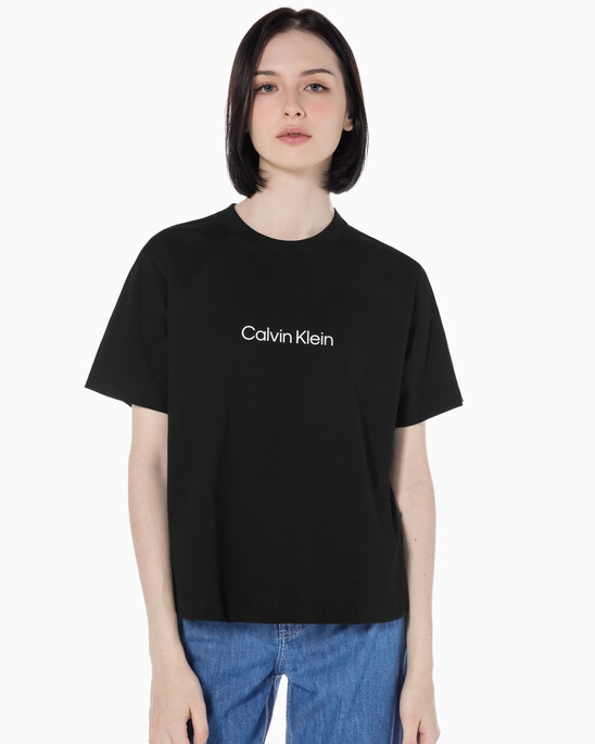 여성 릴렉스드 스탠다드로고 크루넥 반팔 티셔츠