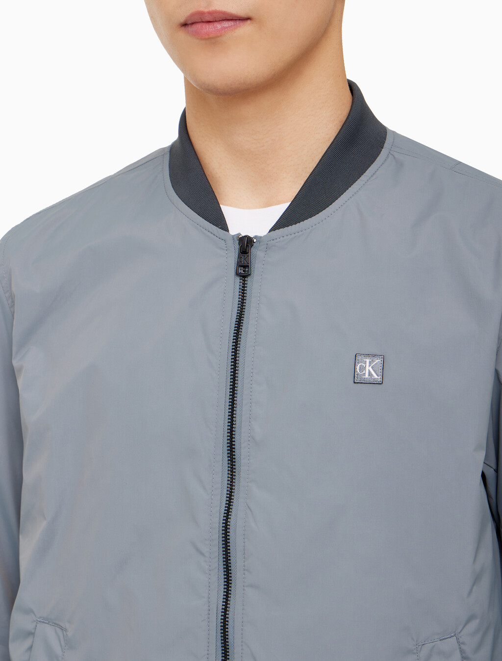 Buy 남성 나일론 봄버 자켓 in color OVERCAST GREY