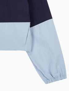 Buy 여성 컬러블락 나일론 풀오버 자켓 in color ECLIPSE / CASHMERE BLUE
