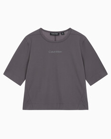 Buy 여성 박시 핏 에센셜 기능성 반팔 티셔츠 in color BLK AOP/BITTER