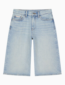 Buy 여성 텐셀 데님 롱쇼츠 in color Blue