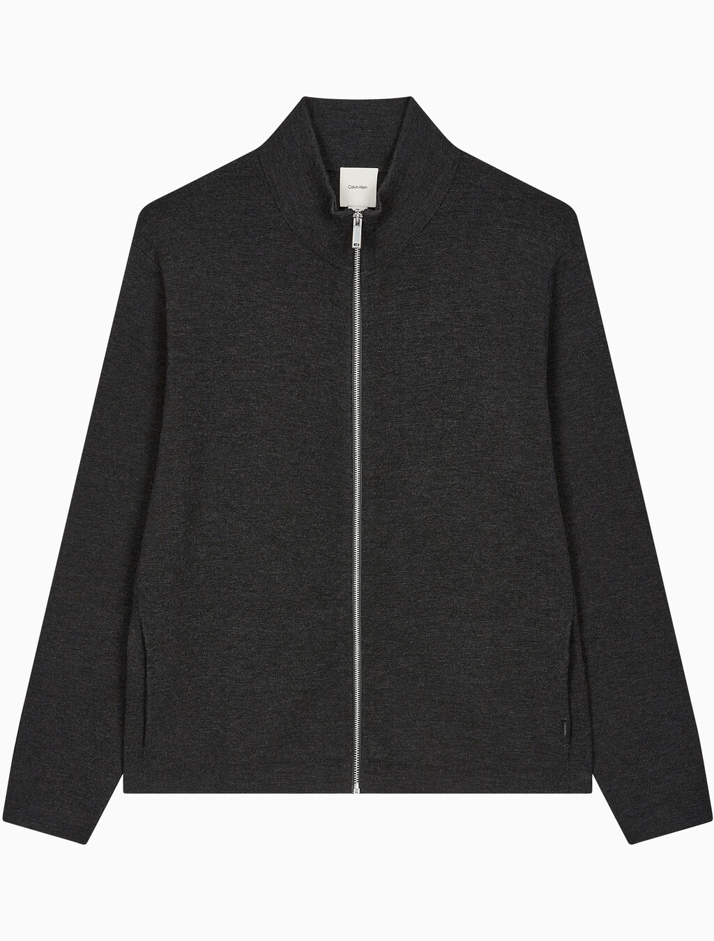 Buy 남성 롱슬리브 테크니컬 메리노 울 풀 집업 스웨터 in color CHARCOAL HEATHER