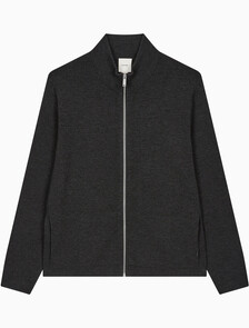 Buy 남성 롱슬리브 테크니컬 메리노 울 풀 집업 스웨터 in color CHARCOAL HEATHER