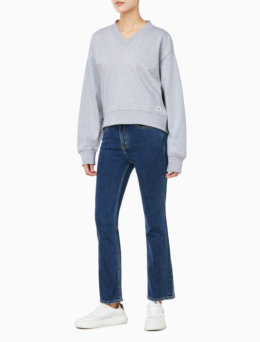 Buy 여성 프리미엄 테리 스웻셔츠 in color Grey