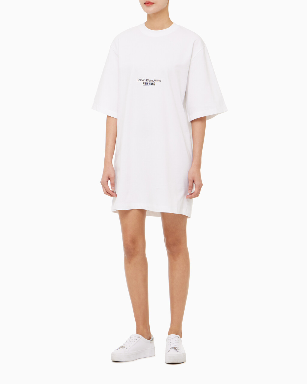 Buy 여성 모션 프로럴 티셔츠 원피스 in color BRIGHT WHITE