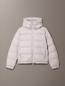 Buy 여성 미드웨이트 트랜스페어런트 다운 자켓 in color PINK GREY