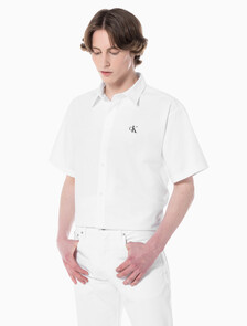 Buy 남성 릴렉스핏 옥스포드 반팔 셔츠 in color BRIGHT WHITE