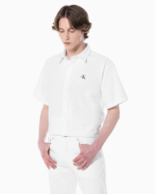 Buy 남성 릴렉스핏 옥스포드 반팔 셔츠 in color BRIGHT WHITE
