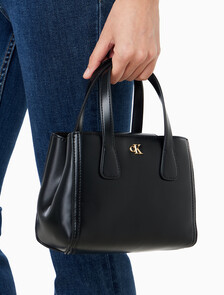 Buy 여성 하드웨어 모노그램 미니 토트 크로스바디 in color BLACK