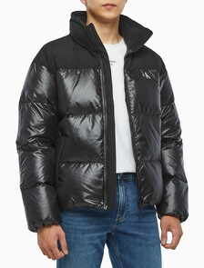 Buy 남녀공용 릴렉스 숏 블로킹 다운 푸퍼 in color CK BLACK