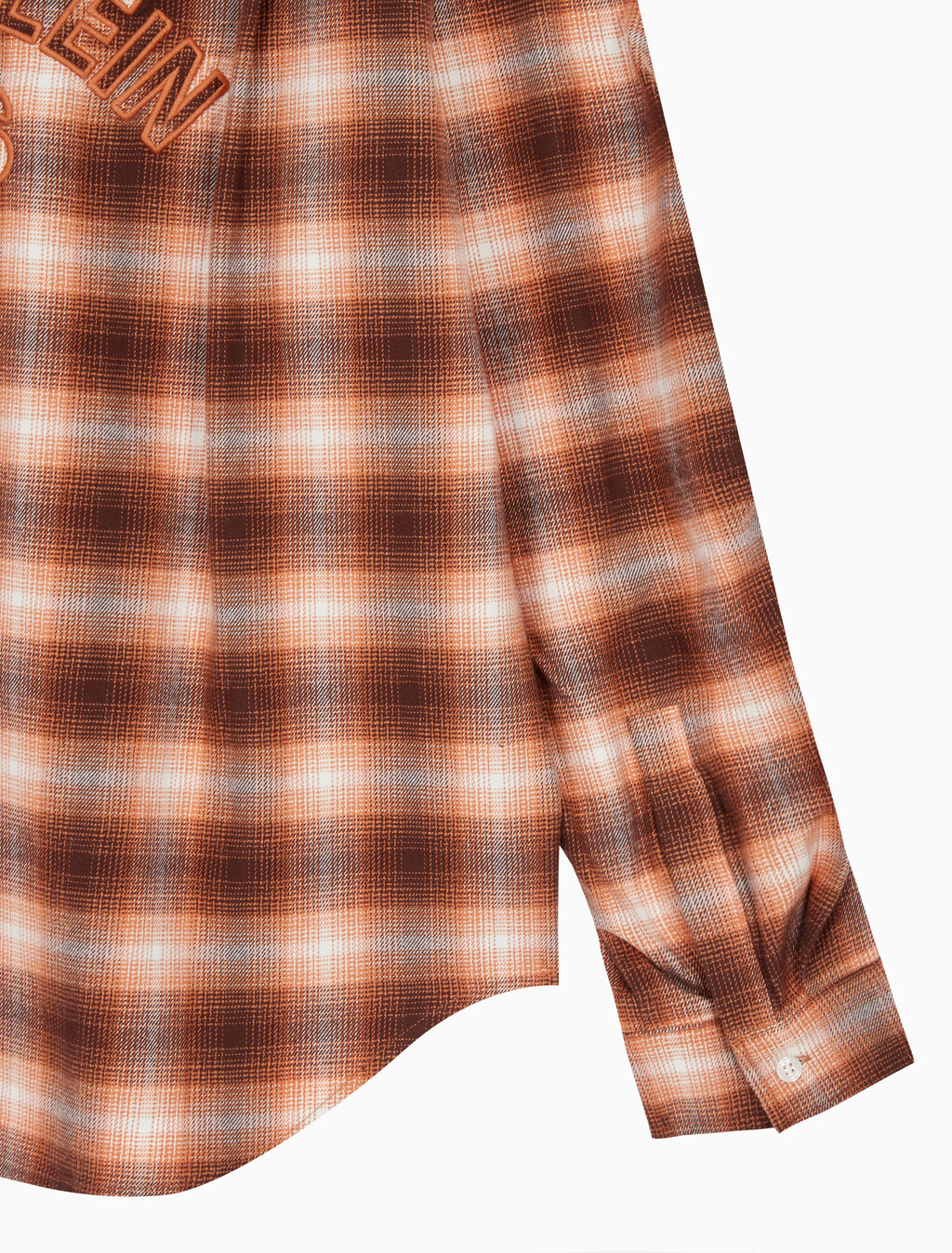 Buy 남성 롱슬리브 후디 플래드 오버셔츠 in color DARK BROWN