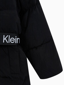 Buy 여성 벨트 롱 푸퍼 in color CK BLACK