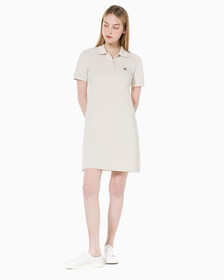 Buy 여성 CK 로고 폴로 반팔 원피스 in color BLUR FLORAL_BLACK