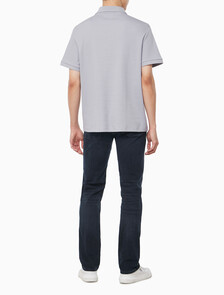 Buy 남성 드롭 니들 오픈 카라 폴로 반팔 티셔츠 in color LILAC GRAY