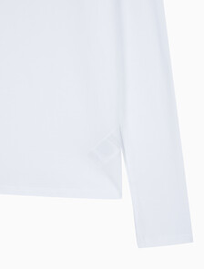 Buy 여성 L/S 스탠다드 로고 슬림 크루넥 티셔츠 in color BRILLIANT WHITE