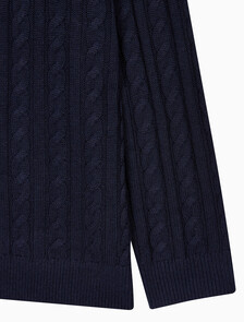 Buy 남성 케이블 크루넥 스웨터 in color NIGHT SKY