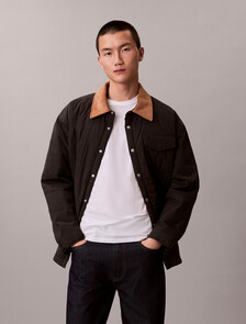 Buy 남성 패디드 나일론 셔츠 자켓 in color PIRATE BLACK