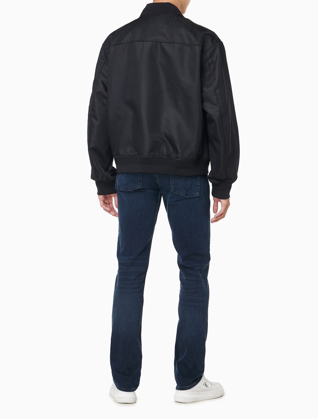 Buy 남성 나일론 보머자켓 in color BLACK