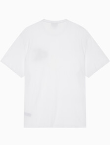 Buy 남성 릴렉스핏 바시티 CK 로고 패치 반팔 티셔츠 in color BRILLIANT WHITE