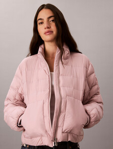 Buy 여성 구스다운 숏 푸퍼 자켓 in color Pink