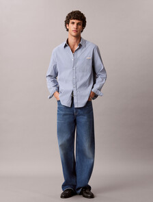 Buy 멀티스트라이프 쿨맥스 릴렉스 셔츠 in color Blue