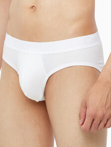 Buy 남성 CK 블랙 코튼 싱글 힙브리프 in color WHITE