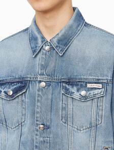 Buy 남성 레귤러핏 90's 라이트블루 워시 데님 자켓 in color BLUE WAVE