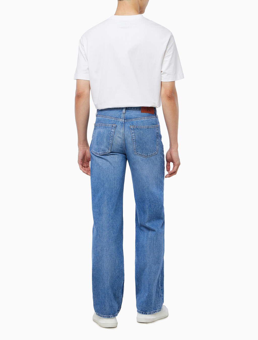 Buy 배기핏 진 in color Mid Blue