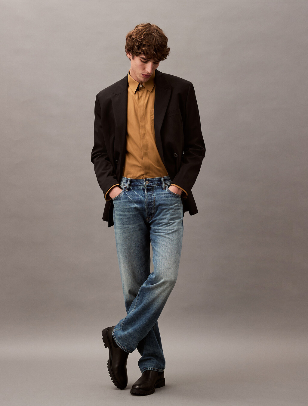 Buy 남성 롱슬리브 클래식 코튼 셔츠 in color CLASSIC CAMEL