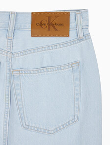 Buy 여성 블리치드 인디고 데님 맥시 스커트 in color LIGHT BLUE