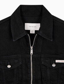 Buy 여성 크롭 블랙 데님 자켓 in color Black