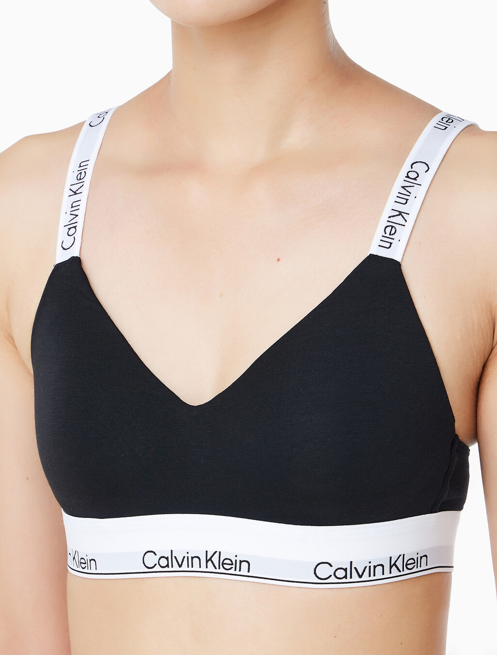 Buy 여성 아이콘 코튼 모달 브라렛 (H&E) in color BLACK