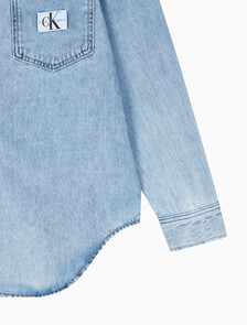 Buy 여성 오버사이즈 데님 셔츠 in color CHALKY BLUE