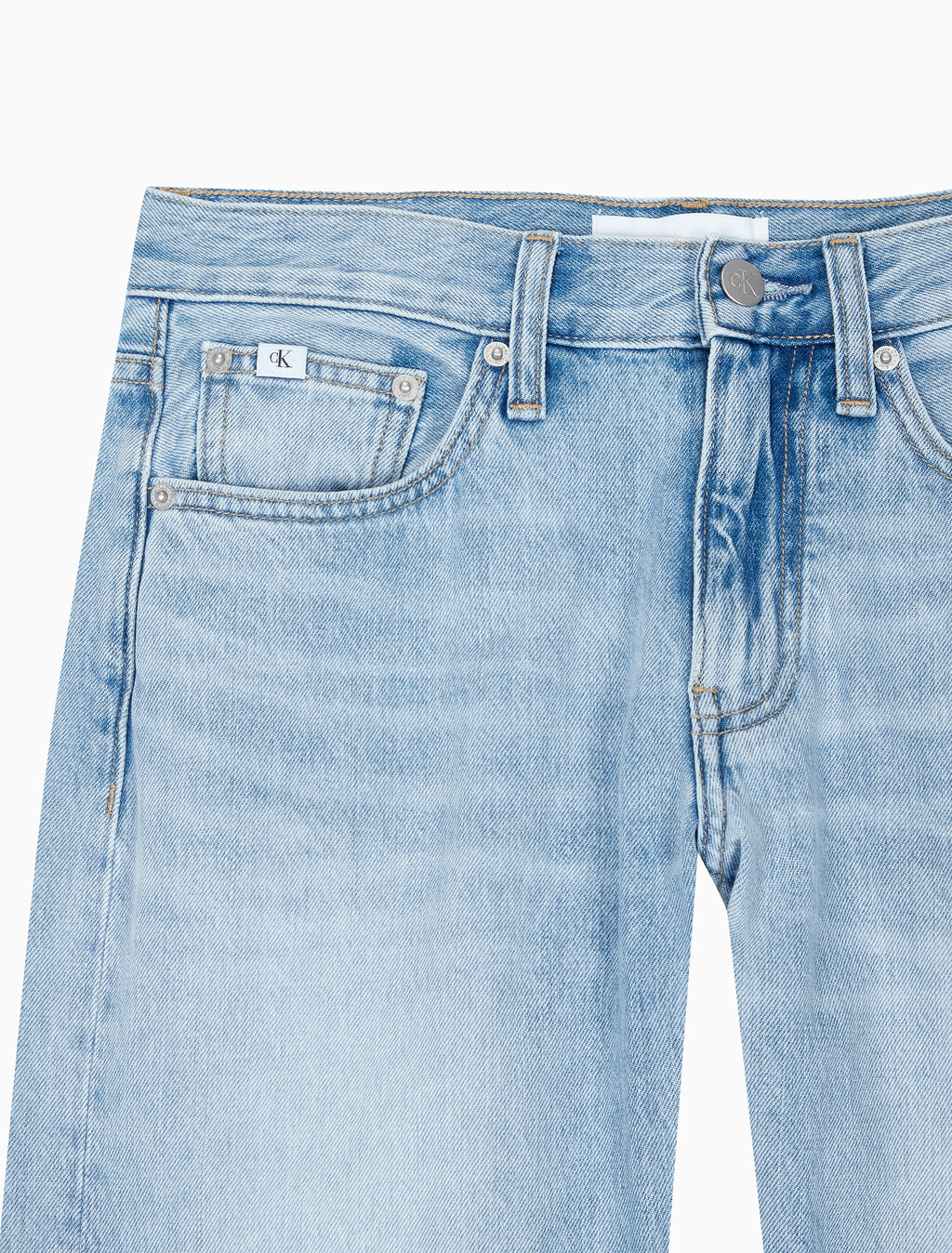 Buy 여성 로우라이즈 스트레이트핏 라이트블루 데님 in color CHALKY BLUE