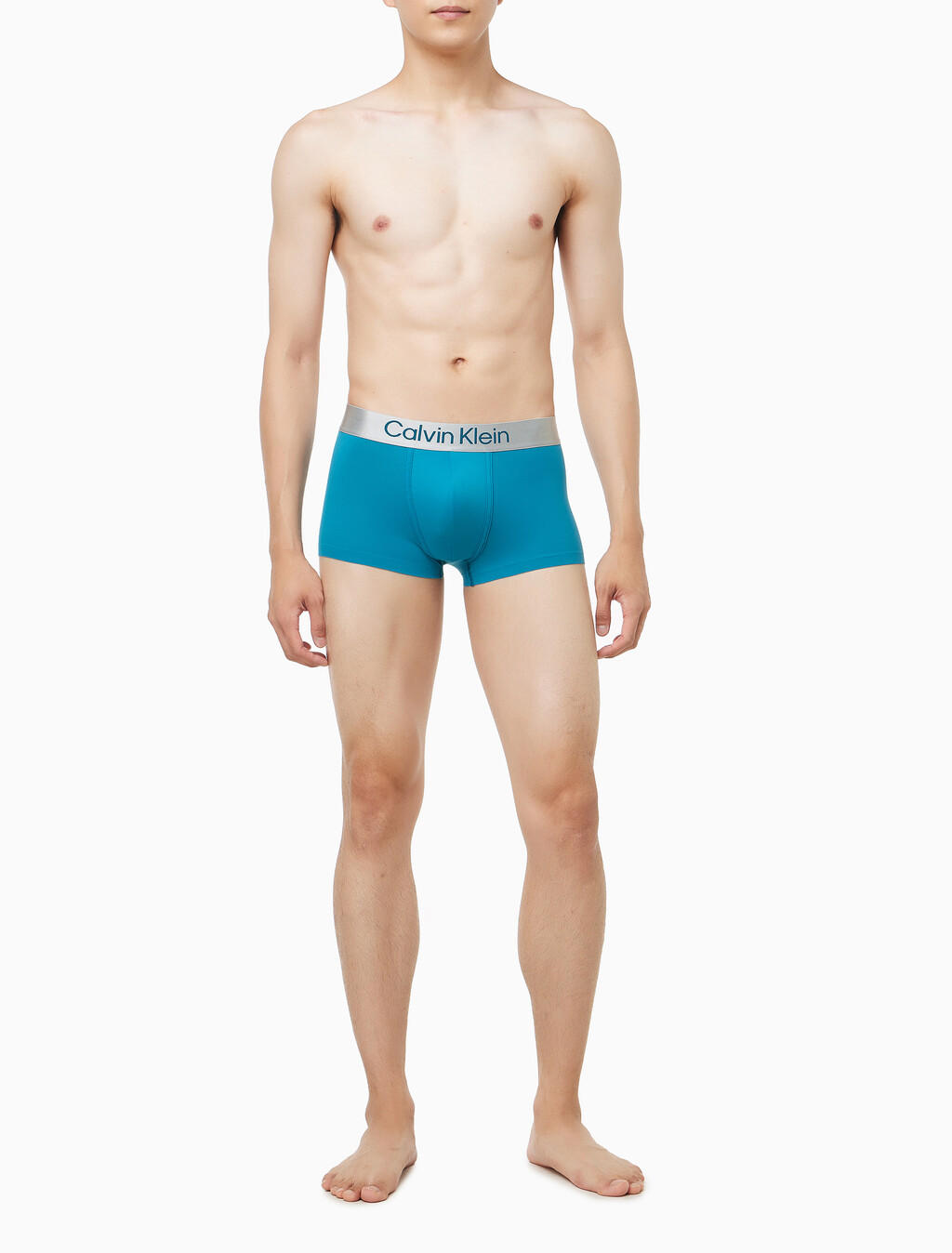 Buy 남성 브러시드 마이크로파이버 스트레치 로우 라이즈 트렁크 in color TEAL MARINE