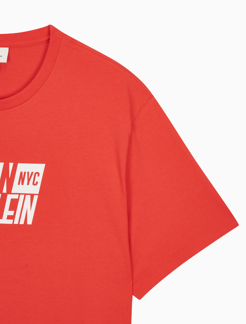 Buy 남성 레귤러핏 스포츠 로고 반팔 티셔츠 in color RED ALERT