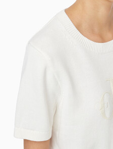 Buy 여성 청키 코튼 그래픽 풀오버 in color ANCIENT WHITE