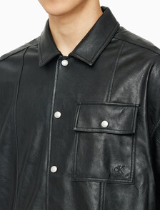 Buy 남성 릴렉스핏 매트 오버 셔츠 in color CK BLACK