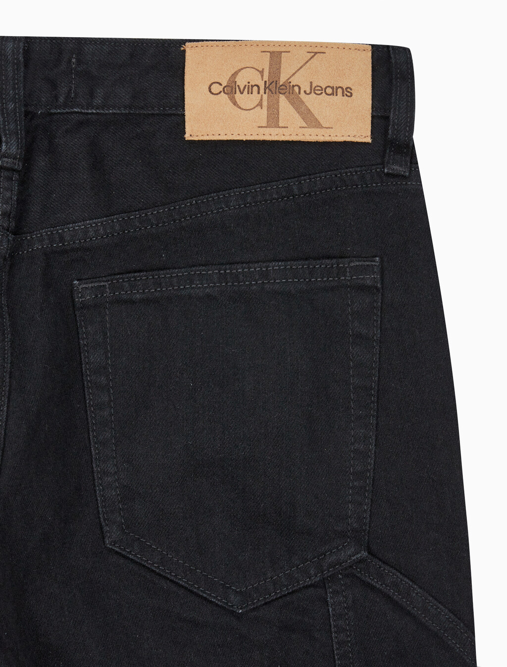 Buy 남성 90'S 스트레이트핏 워크웨어 블랙 데님 in color WASHED BLACK LOGO LACE