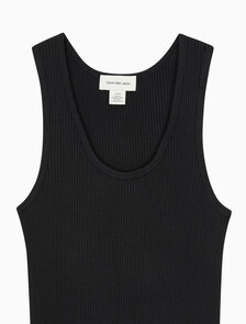 Buy 여성 히어로 튜블라 립 탱크 탑 in color BLACK