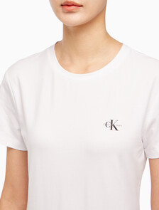 Buy 여성 슬림핏 2PK 반팔 티셔츠 in color CK BLACK