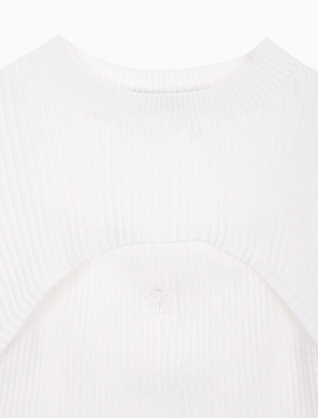 Buy 여성 3 IN 1 립 반팔 스웨터 in color BRIGHT WHITE