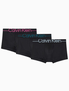 Buy 남성 캘빈클라인 프로핏 마이크로 로우라이즈 드로즈 3PK in color BLACK BODIES WITH PINK/GREEN/SKY BLUE
