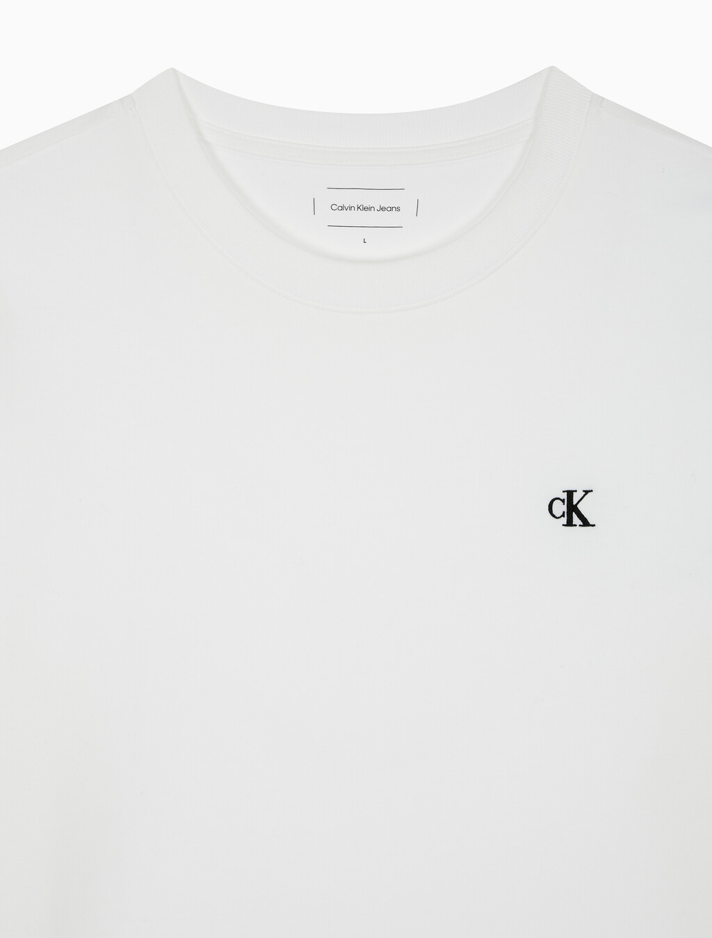 Buy 남성 헤비 코튼 아카이브 로고 긴팔 티셔츠 in color BRIGHT WHITE