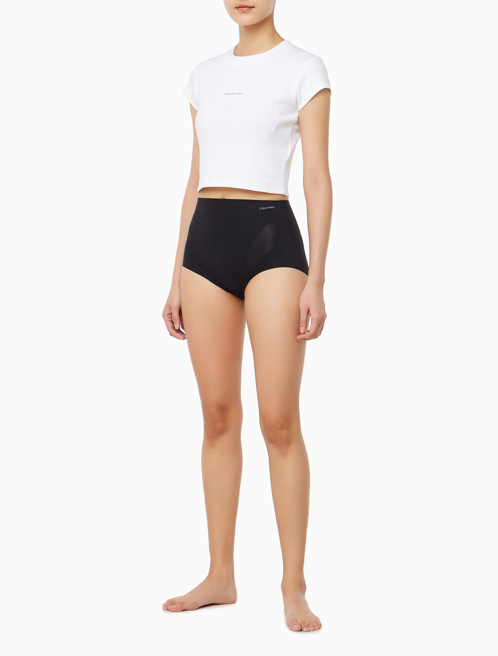 Buy 여성 스테이-풋 스트레치 마이크로 브리프 in color BLACK