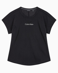 Buy 여성 슬림핏 숏 슬리브 티셔츠 in color BLACK