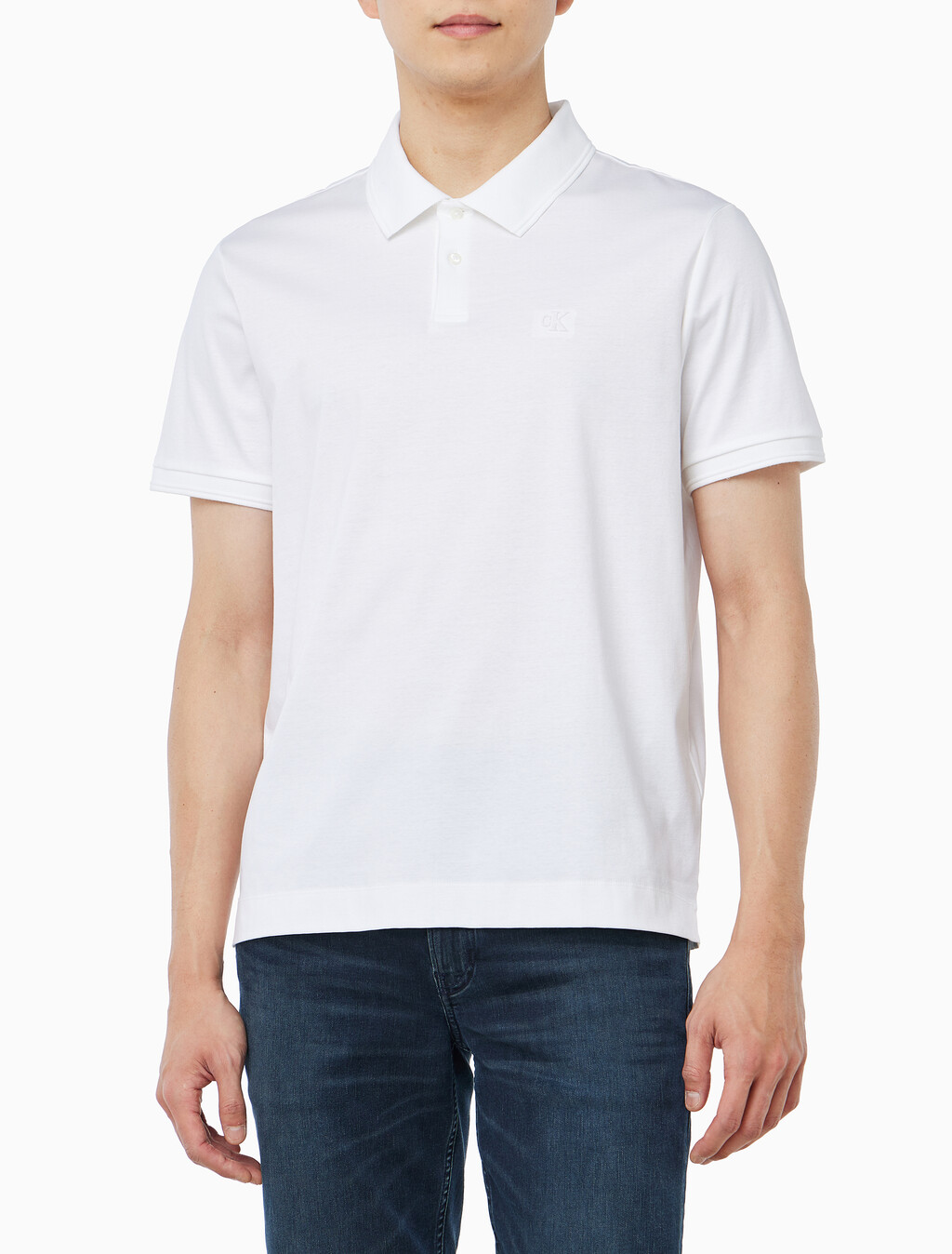 Buy 클래식 인터록 폴로 티 in color BRIGHT WHITE