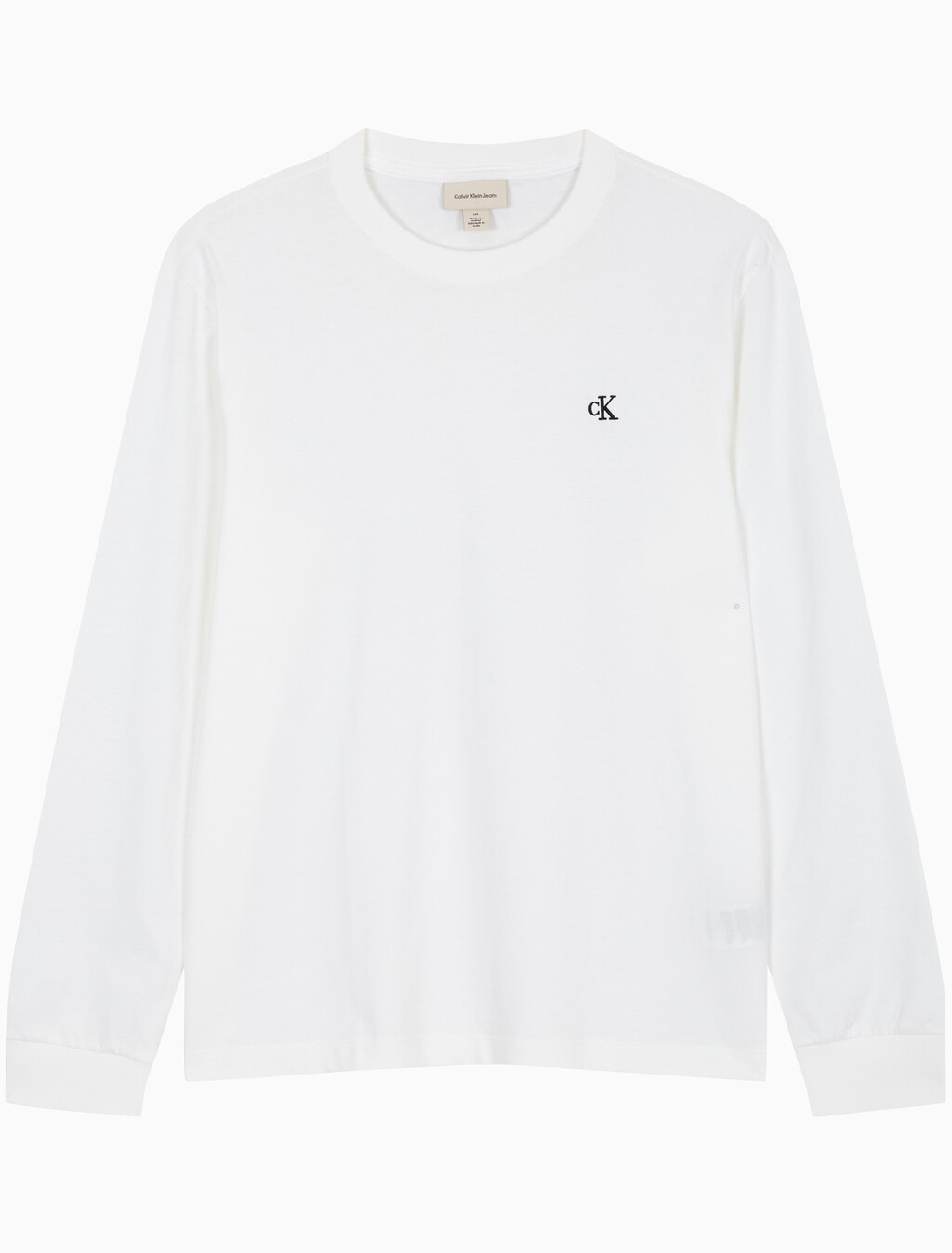 Buy 남성 이지핏 아카이브 로고 긴팔 티셔츠 in color BRIGHT WHITE